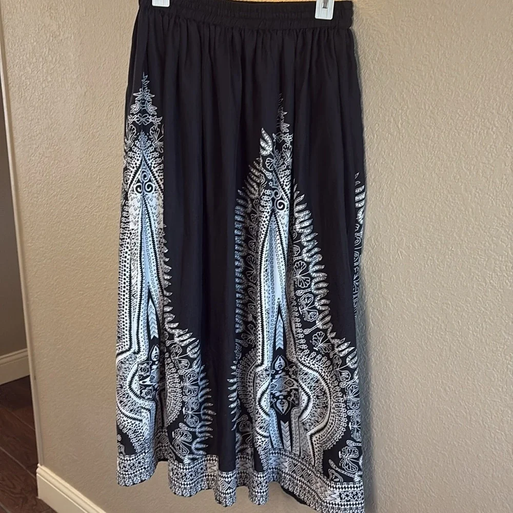 Gypsie Blu Boho A-line Midi Skirt/ size small/ New without tags.